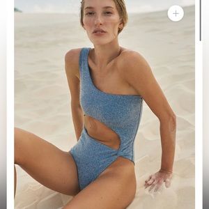 Baobab Nikka One Piece Swimsuit in Glossy Blue